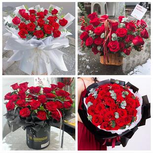 送镇江市丹阳市扬中市句容市花店同城配送女友生日情人节玫瑰花束