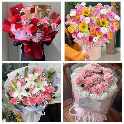 十堰市茅箭张湾郧阳区郧西县同城鲜花店康乃馨百合送父母长辈生日