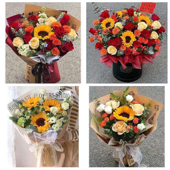 吉安万安安福永新县井冈山市鲜花店同城配送玫瑰向日葵男女友生日