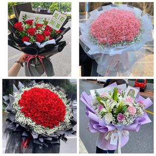 沧州市新华区运河区沧县青县花店同城配送女友生日情人节玫瑰花束