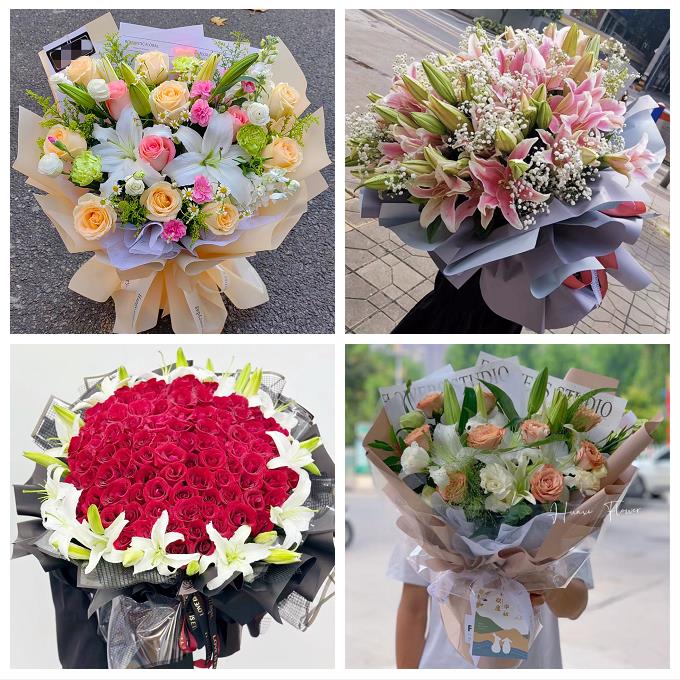 内蒙古呼和浩特和林格尔武川县同城鲜花店女朋友生日玫瑰百合花束