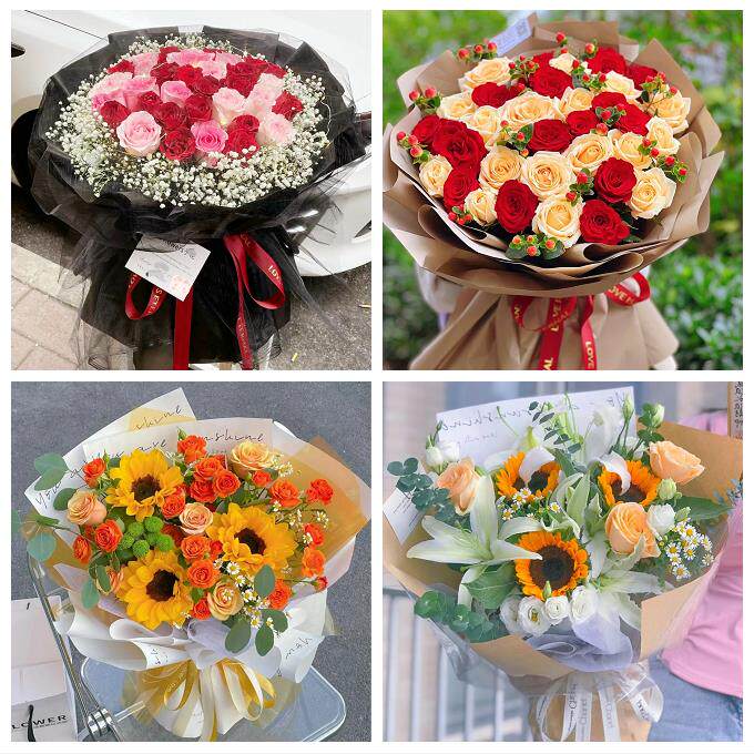 南充市顺庆高坪嘉陵区阆中市花店同城送男女友领导玫瑰混搭鲜花束