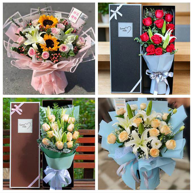 唐山市丰南丰润区滦县滦南县鲜花店同城配送老婆香水百合玫瑰花束