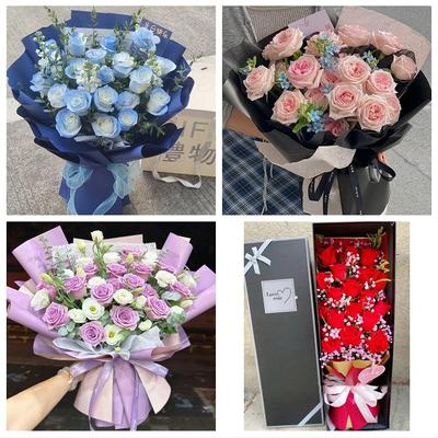 山东青岛市市南区市北区黄岛区同城花店情人节送女友老婆玫瑰鲜花