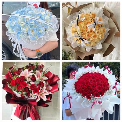 湖北荆州江陵县石首洪湖松滋市同城鲜花店订33朵玫瑰送情人女朋友