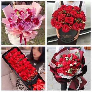 北京市通州区梨园宋庄张家湾镇同城鲜花店订33朵玫瑰送情人女朋友