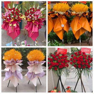 上海市闵行区新虹莘庄七宝镇同城鲜花店订大麦开业花篮公司周年庆