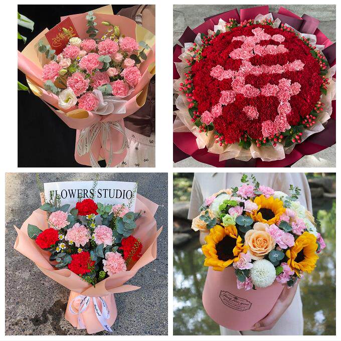 康乃馨百合玫瑰花束送长辈唐山市曹妃甸区遵化市迁安市同城鲜花店