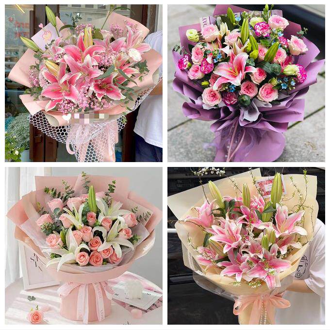 山东济南市历下区市中区槐荫区鲜花店同城送玫瑰香水百合生日花束