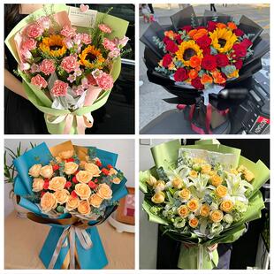 本溪市平山区溪湖明山南芬区同城鲜花店父亲节向日葵花束男士生日