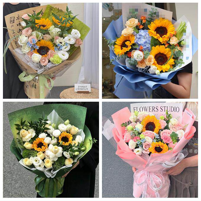 宁夏省吴忠市同心县青铜峡市同城鲜花店成人礼高考向日葵玫瑰花束