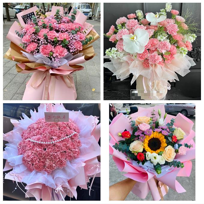 江门市蓬江江海新会区台山市鲜花店同城配送康乃馨父母生日看病人