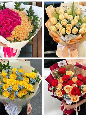 宿州市埇桥区砀山灵璧泗县萧县同城花店送女朋友玫瑰订生日鲜花束