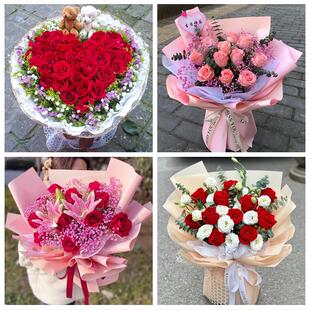 湖南省娄底市冷水江涟源市附近同城鲜花店订33朵玫瑰送情人女朋友