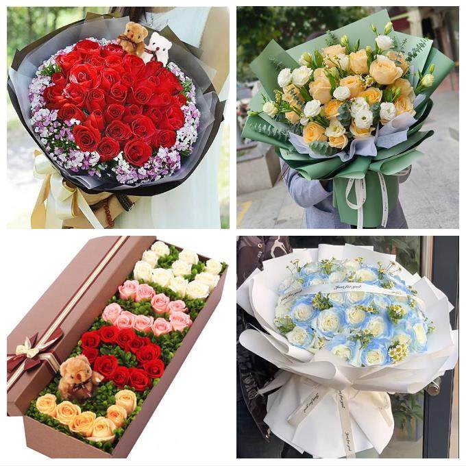 云南省保山市昌宁县腾冲市附近鲜花店同城配送媳妇女友圣诞节玫瑰