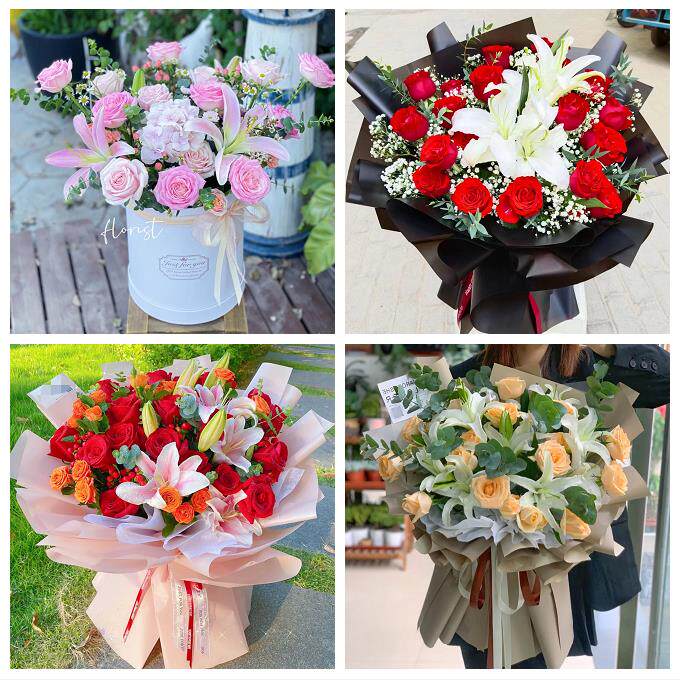 玫瑰香水百合送老婆朋友生日贵阳市南明云岩区花溪乌当区同城花店