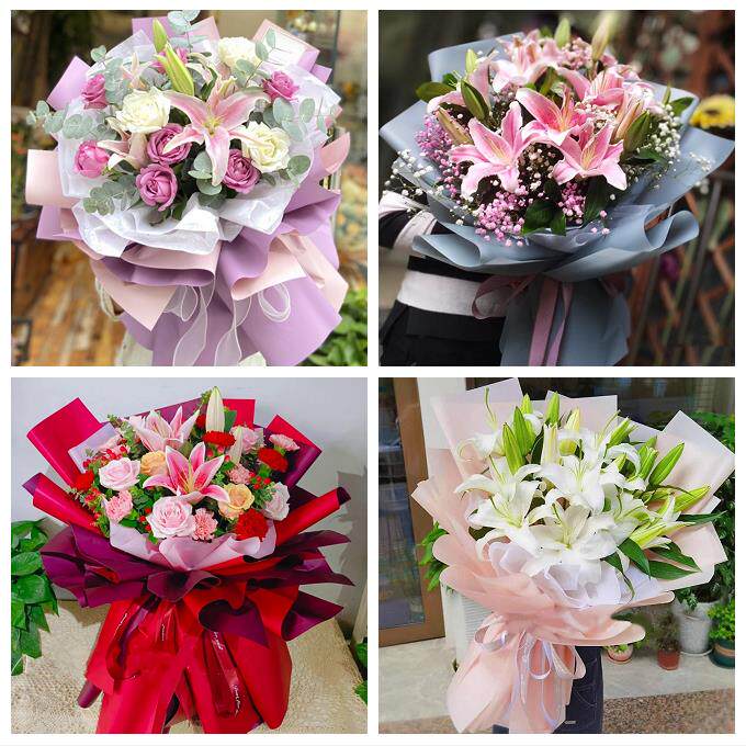 送朔州市朔城区平鲁区山阴县鲜花店同城配送老婆香水百合玫瑰花束