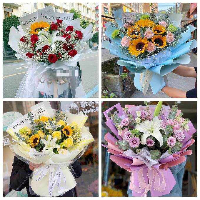 玫瑰香水百合送老婆朋友生日上海市奉贤区金汇四团青村镇同城花店
