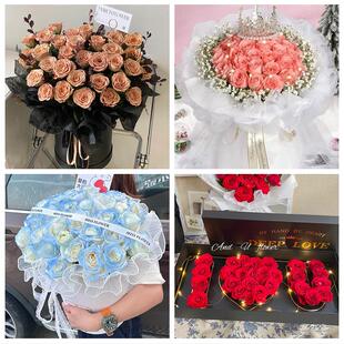 山东滨州市无棣县博兴县邹平市同城鲜花店订33朵玫瑰送情人女朋友