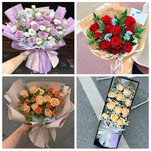 湖北黄冈市黄州区团风县红安县同城花店情人节送女友老婆玫瑰鲜花