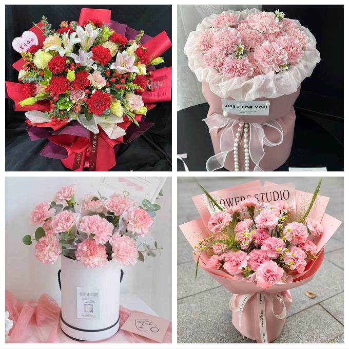 天津市津南北辰武清区宝坻区同城鲜花店38节送长辈女士康乃馨百合