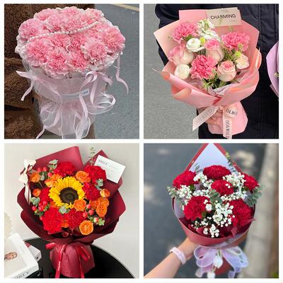 送宣城市宣州区郎溪县广德县同城鲜花店订38妇女节康乃馨百合花束