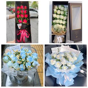 天津市宁河区静海蓟州区县附近同城鲜花店情人节玫瑰表白女友老婆