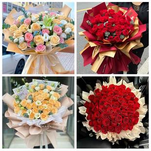 四川雅安市汉源石棉天全宝兴县同城花店情人节送女友老婆玫瑰鲜花