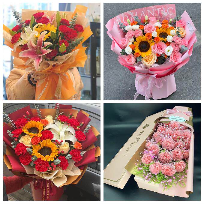 康乃馨百合玫瑰花束送长辈衡水市阜城县冀州市深州市同城鲜花店
