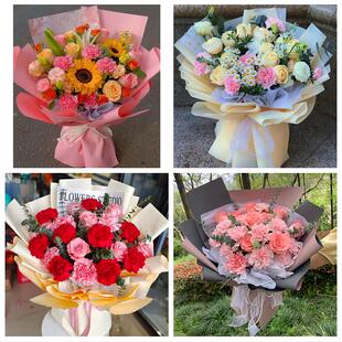临汾吉县乡宁大宁县隰县蒲县同城鲜花店38节送长辈女士康乃馨百合