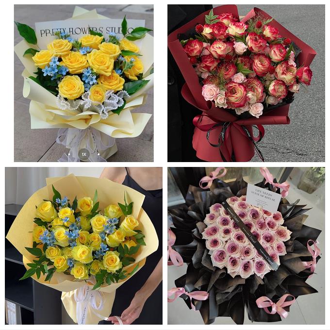 滁州市琅琊南谯区来安全椒县鲜花店卡布碎冰蓝紫玫瑰花束同城配送