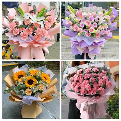 教师节送长辈生日康乃馨向日葵九江市濂溪浔阳区九江武宁县鲜花店