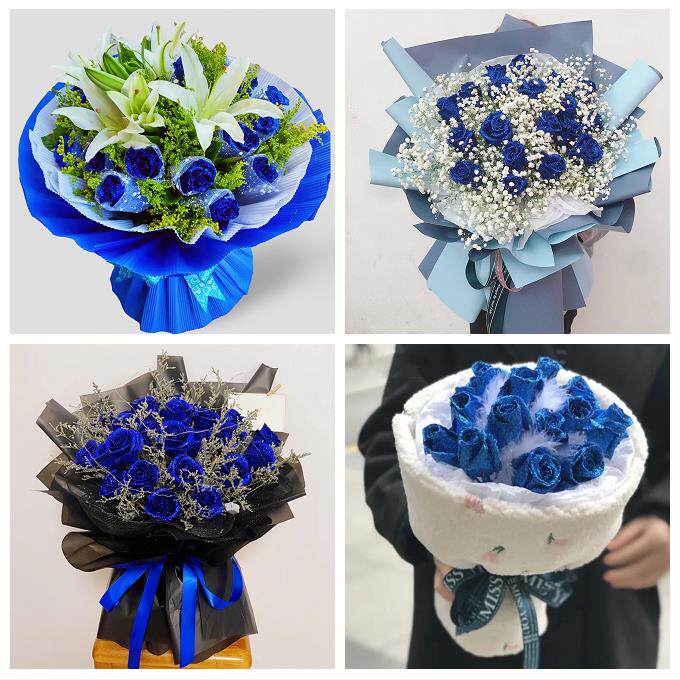 烟台市蓬莱招远栖霞市海阳市同城花店送情人女友蓝色妖姬玫瑰花
