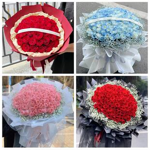 昭通市昭阳区鲁甸巧家盐津县花店同城配送女友生日情人节玫瑰花束