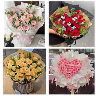 送上海市闵行区江川路古美路花店同城配送女友生日情人节玫瑰花束