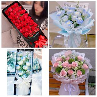 广西桂林市平乐县荔浦县恭城县同城鲜花店订33朵玫瑰送情人女朋友