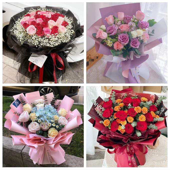 宁夏省吴忠市同心县青铜峡市花店同城送男女友领导玫瑰混搭鲜花束