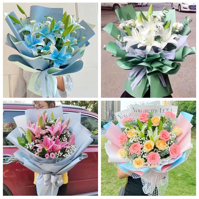 河南省洛阳市嵩县汝阳县宜阳县同城鲜花店送老婆玫瑰百合生日花束