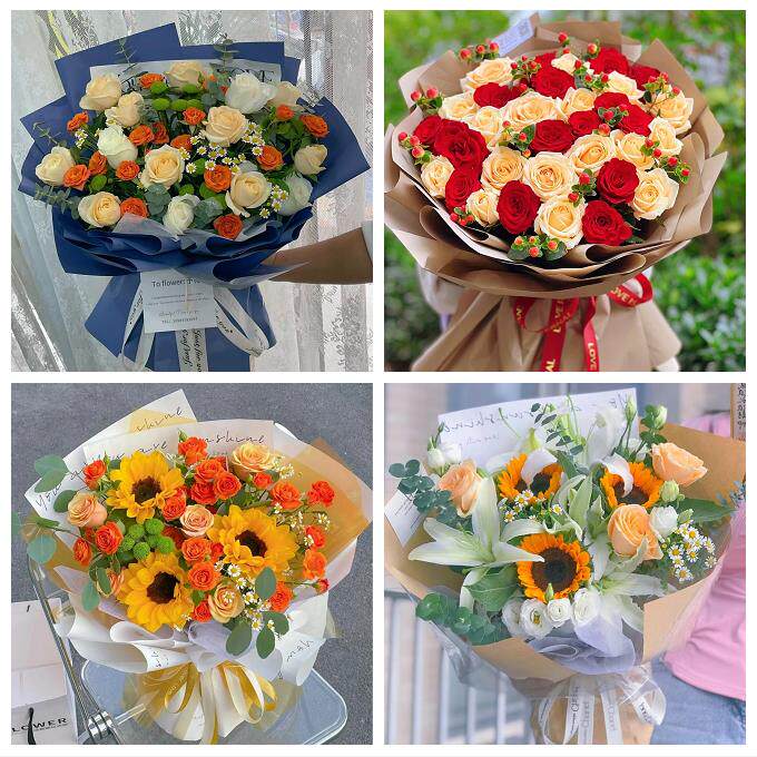 上海市奉贤区南桥奉城庄行镇花店同城送男女友领导玫瑰混搭鲜花束