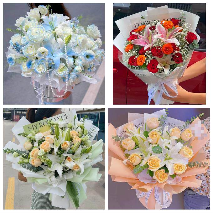 陕西咸阳市淳化县武功县兴平市鲜花店同城送玫瑰香水百合生日花束