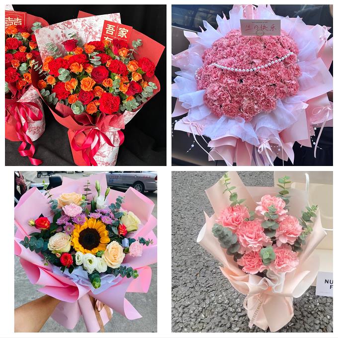 送南京市江宁区溧水区高淳区鲜花店同城配送康乃馨父母生日看病人