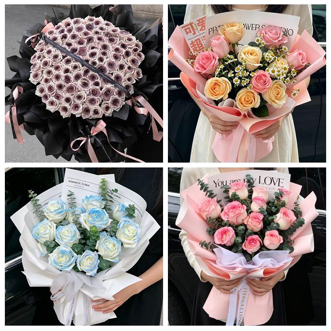 北京市石景山区鲁谷八宝山老山同城鲜花店七夕玫瑰送老婆女友生日