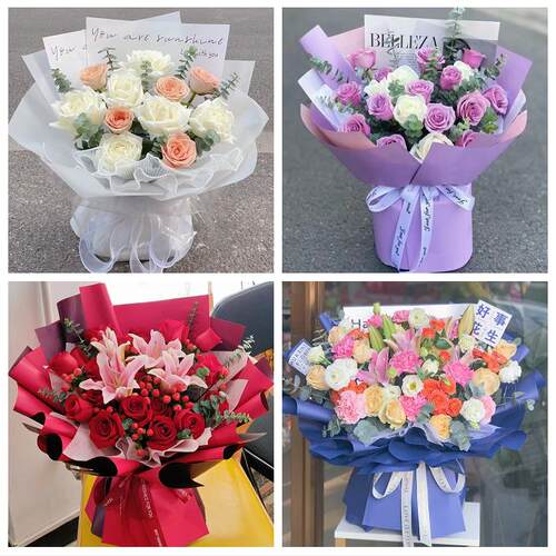 邯郸市峰峰矿区永年区临漳县花店同城送男女友领导玫瑰混搭鲜花束