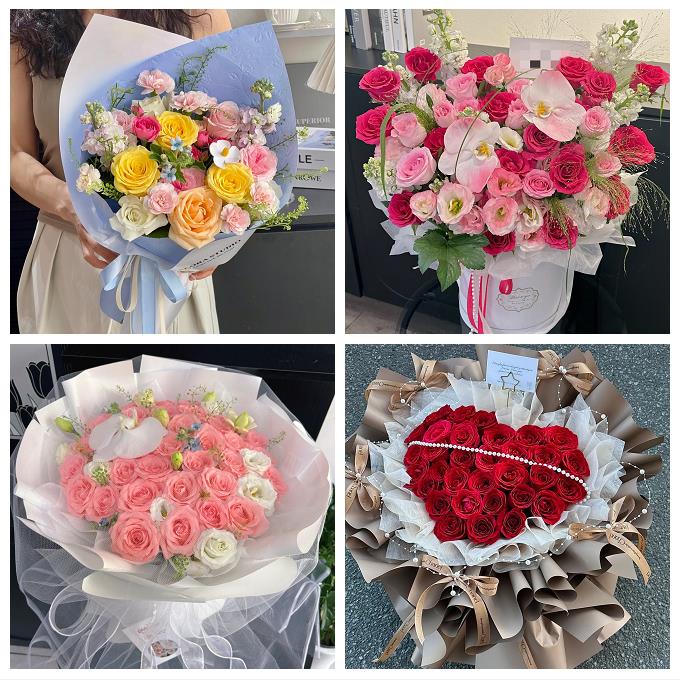 北京西城区西长安新街口月坛鲜花店卡布碎冰蓝紫玫瑰花束同城配送