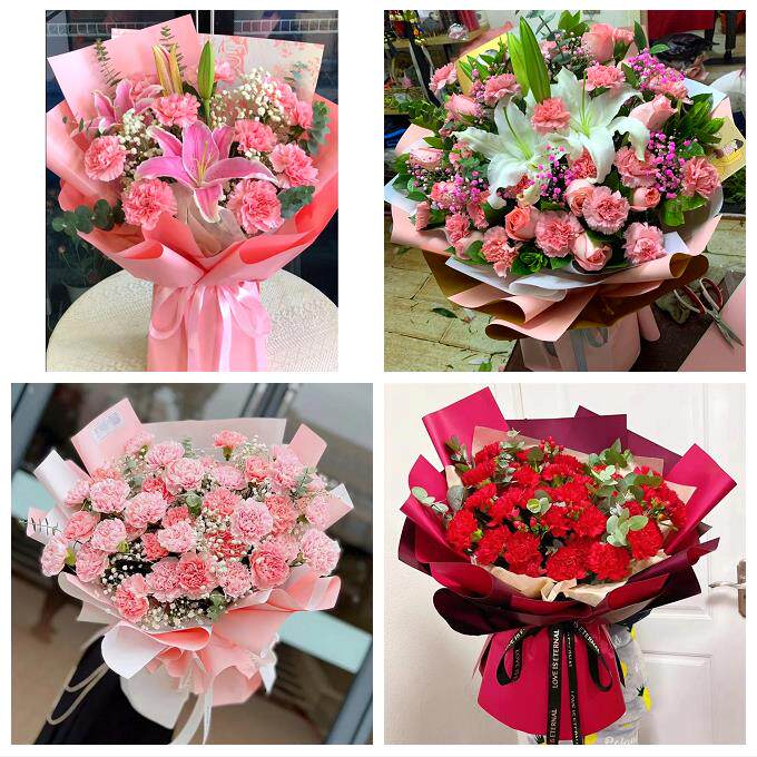 康乃馨百合玫瑰花束送长辈北京石景山区八宝山老山八角同城鲜花店