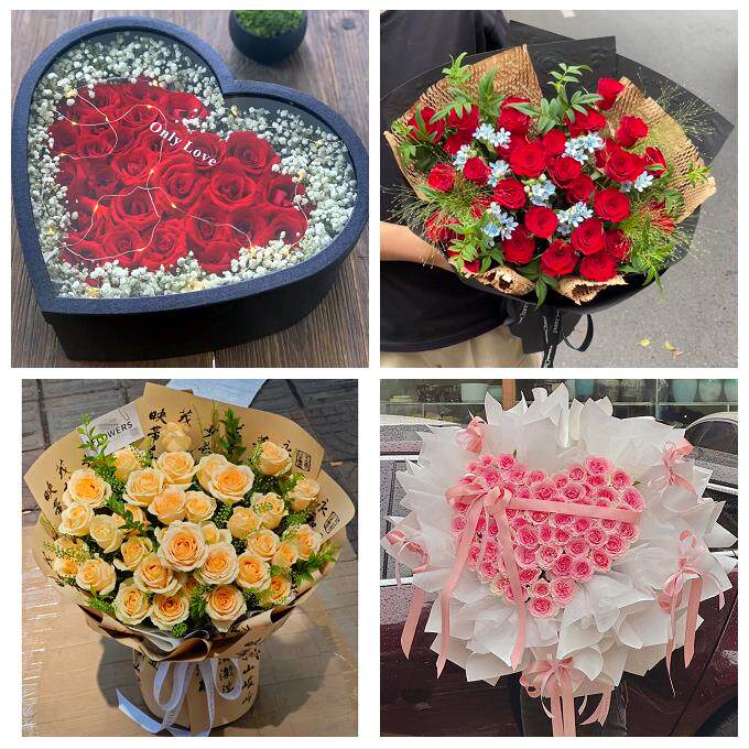 送内江市市中区东兴区威远县花店同城配送女友生日情人节玫瑰花束