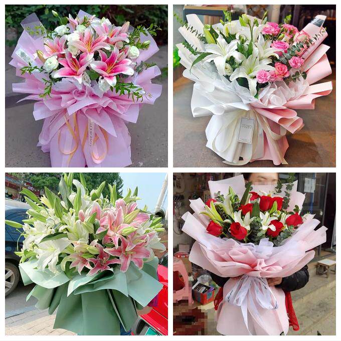 商丘宁陵柘城虞城夏邑永城市鲜花店同城配送老婆香水百合玫瑰花束