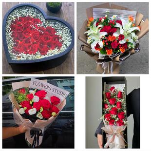 成都市新都温江双流区金堂县花店同城配送女友生日情人节玫瑰花束