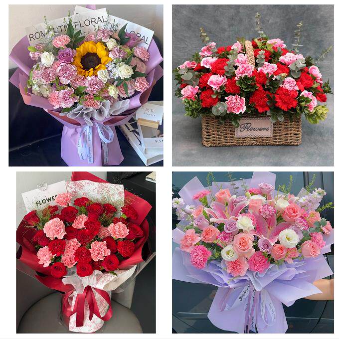 四川遂宁市射洪县大英县附近同城鲜花店38节送长辈女士康乃馨百合