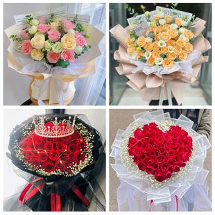 女神节订红玫瑰临汾市洪洞县古县安泽浮山县同城鲜花店送女友老婆